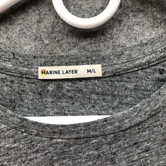Marine Layer T Shirt Mens M/L Gray Short Sleeve Crewneck Pocket Tee Heather - Picture 5 of 8